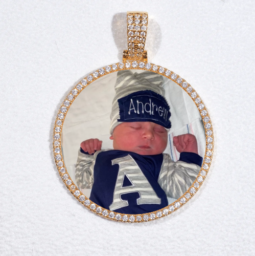 MEDIUM 3D CIRCLE CUSTOM PICTURE PENDANT