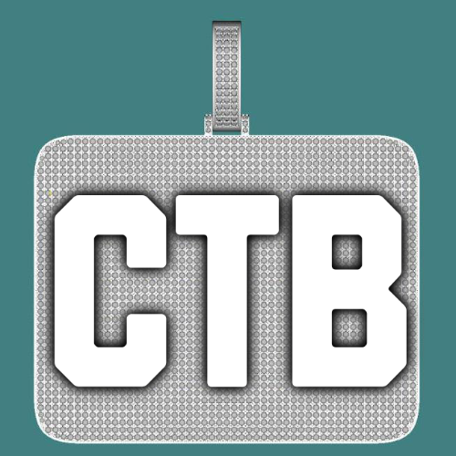CUSTOM LETTER NECKLACE 3D BIG SQUARE