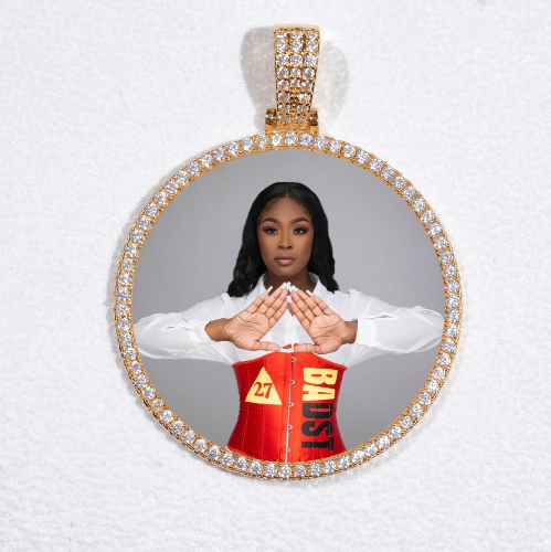 MEDIUM 3D CIRCLE CUSTOM PICTURE PENDANT