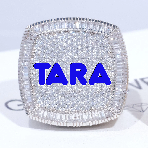 CUSTOM LETTER 3D ICED RING