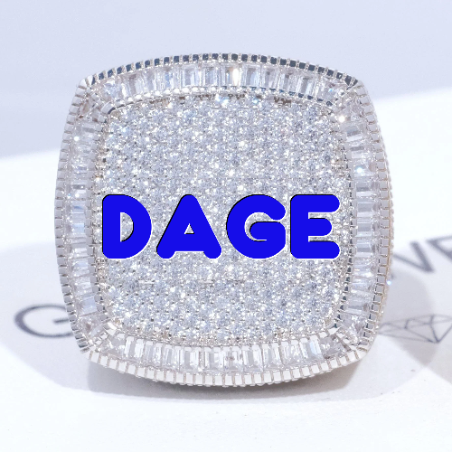 CUSTOM LETTER 3D ICED RING