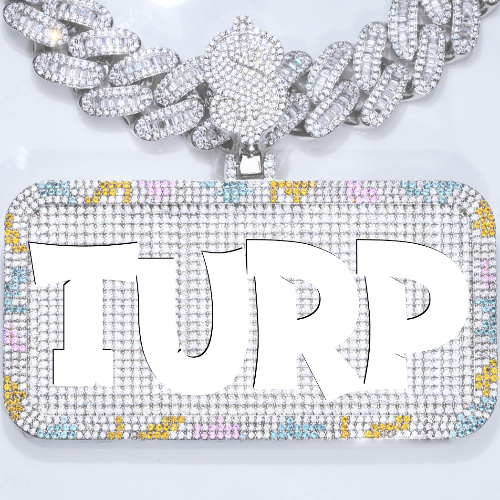 CUSTOM LETTER NECKLACE 3D COLORFUL SQUARE