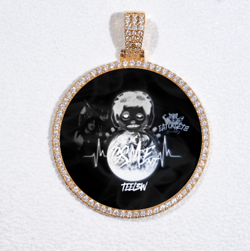 MEDIUM 3D CIRCLE CUSTOM PICTURE PENDANT