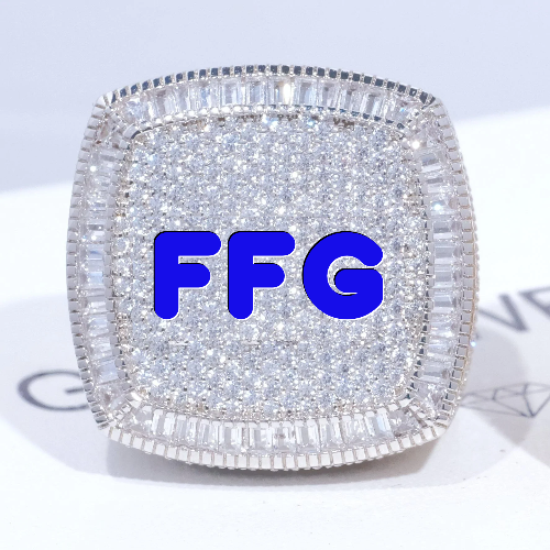 CUSTOM LETTER 3D ICED RING