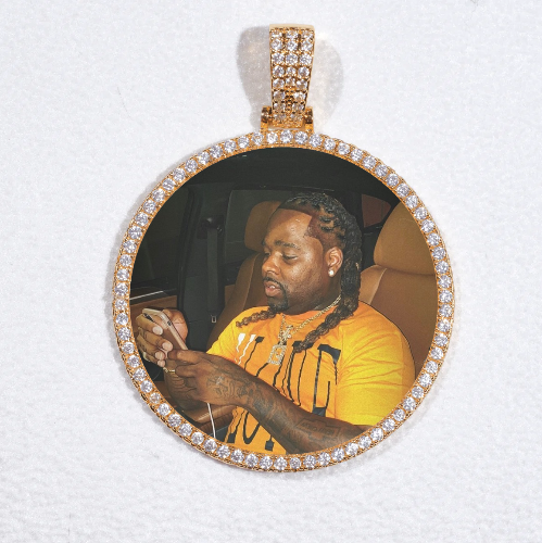 MEDIUM 3D CIRCLE CUSTOM PICTURE PENDANT