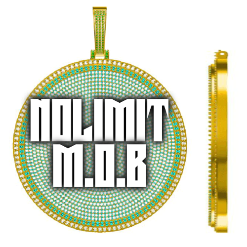 CUSTOM LETTER NECKLACE 3D BIG DISC