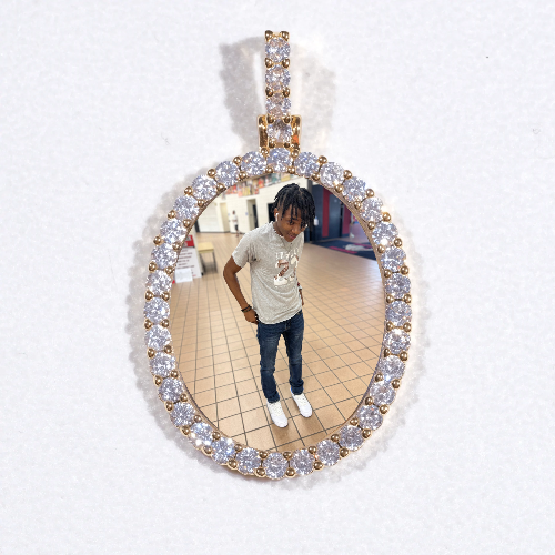 3D Oval Custom Picture Pendant