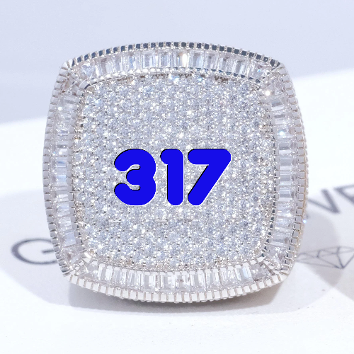 CUSTOM LETTER 3D ICED RING