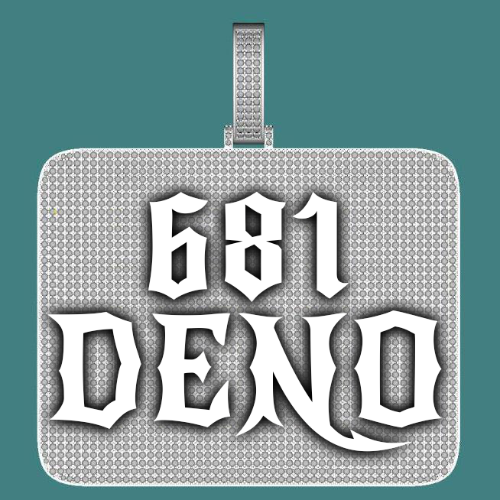 CUSTOM LETTER NECKLACE 3D BIG SQUARE