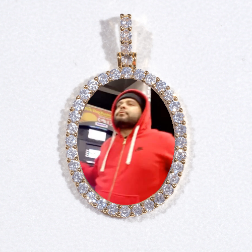 3D Oval Custom Picture Pendant