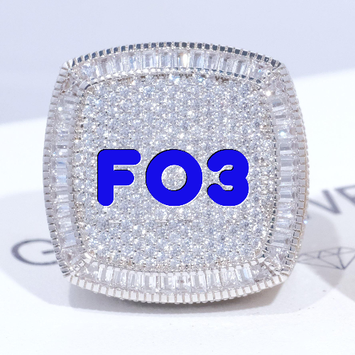 CUSTOM LETTER 3D ICED RING