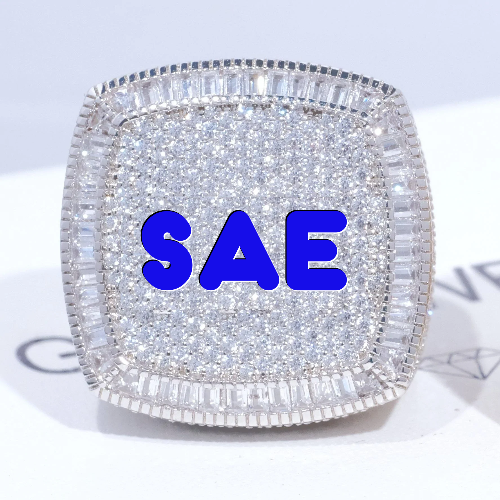 CUSTOM LETTER 3D ICED RING
