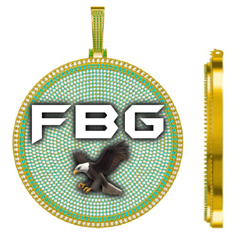 CUSTOM LETTER NECKLACE 3D BIG DISC