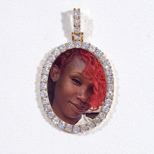 3D Oval Custom Picture Pendant
