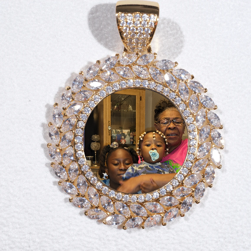 Large 3D Wheat Ear Custom Picture Pendant