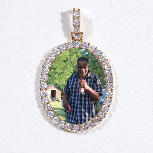 3D Oval Custom Picture Pendant