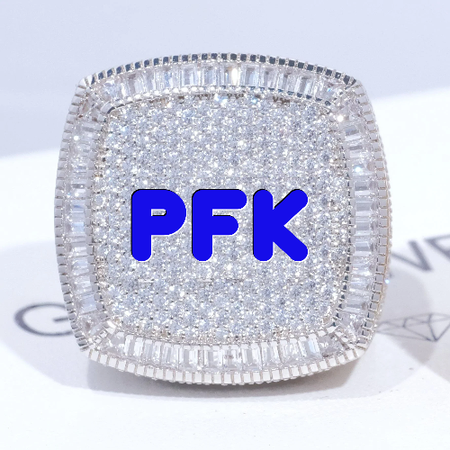 CUSTOM LETTER 3D ICED RING