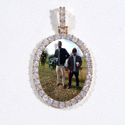 3D Oval Custom Picture Pendant