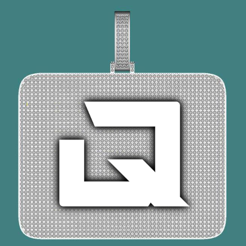 CUSTOM LETTER NECKLACE 3D BIG SQUARE