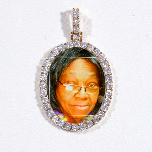 3D Oval Custom Picture Pendant