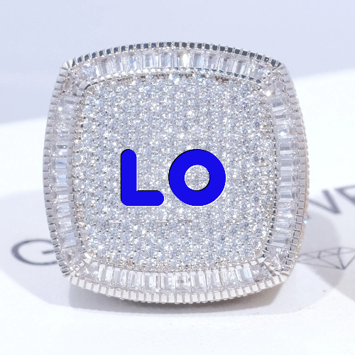 CUSTOM LETTER 3D ICED RING