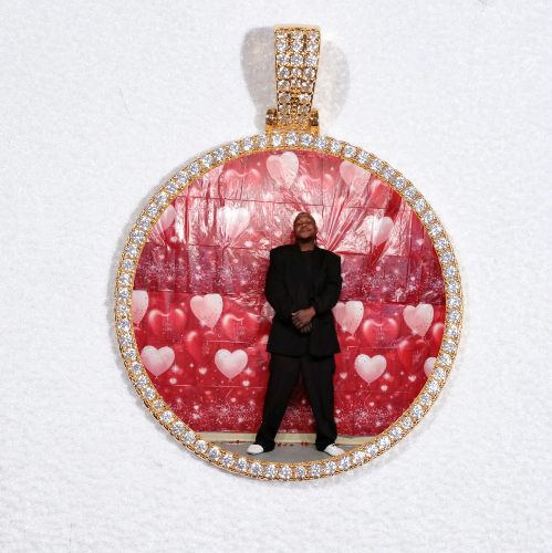 MEDIUM 3D CIRCLE CUSTOM PICTURE PENDANT