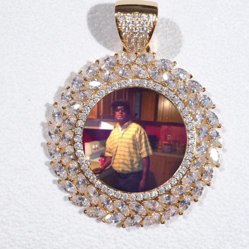 Large 3D Wheat Ear Custom Picture Pendant