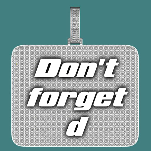 CUSTOM LETTER NECKLACE 3D BIG SQUARE