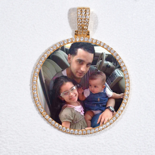 MEDIUM 3D CIRCLE CUSTOM PICTURE PENDANT