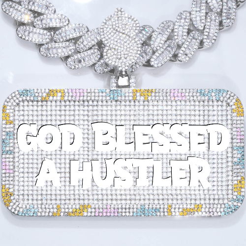 CUSTOM LETTER NECKLACE 3D COLORFUL SQUARE