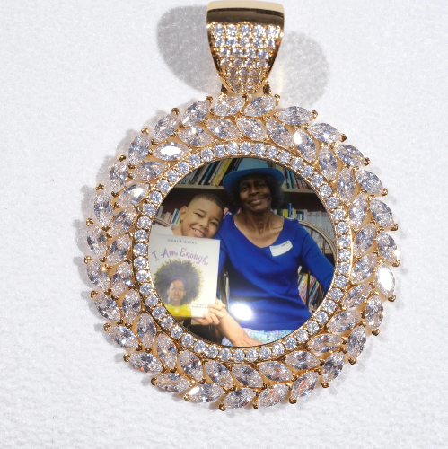 Large 3D Wheat Ear Custom Picture Pendant