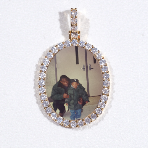 3D Oval Custom Picture Pendant