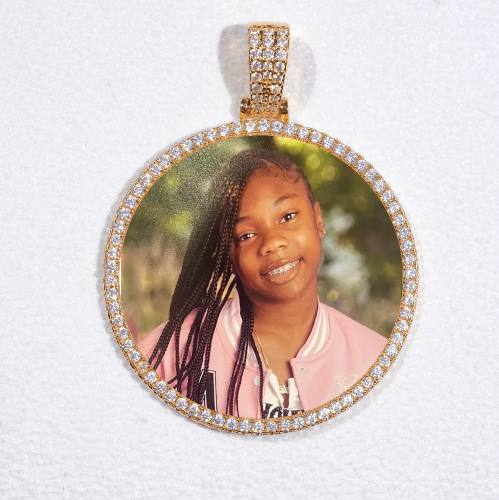 MEDIUM 3D CIRCLE CUSTOM PICTURE PENDANT