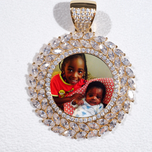 Large 3D Wheat Ear Custom Picture Pendant