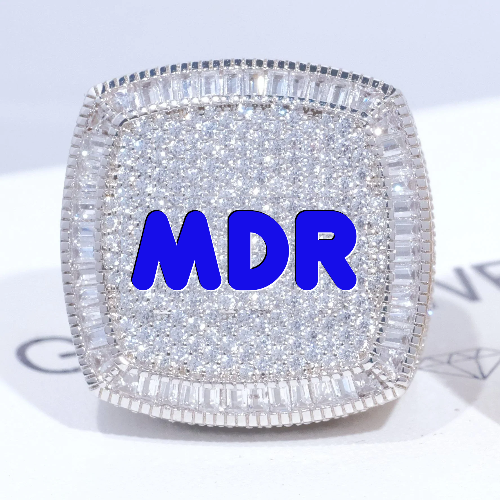 CUSTOM LETTER 3D ICED RING