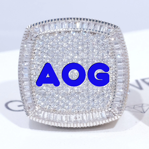CUSTOM LETTER 3D ICED RING