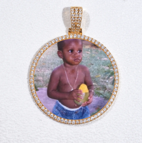 MEDIUM 3D CIRCLE CUSTOM PICTURE PENDANT