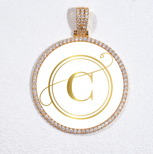 MEDIUM 3D CIRCLE CUSTOM PICTURE PENDANT
