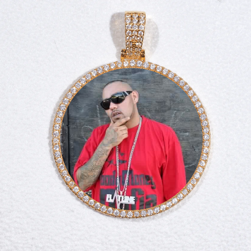 MEDIUM 3D CIRCLE CUSTOM PICTURE PENDANT
