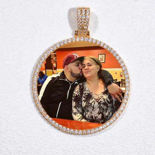 MEDIUM 3D CIRCLE CUSTOM PICTURE PENDANT