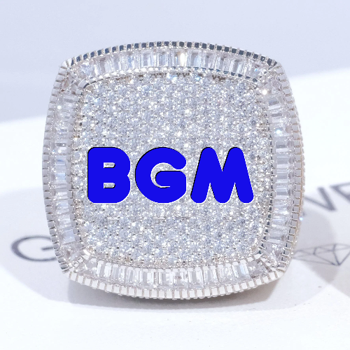 CUSTOM LETTER 3D ICED RING