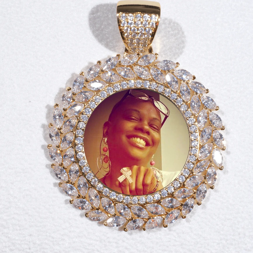 Large 3D Wheat Ear Custom Picture Pendant