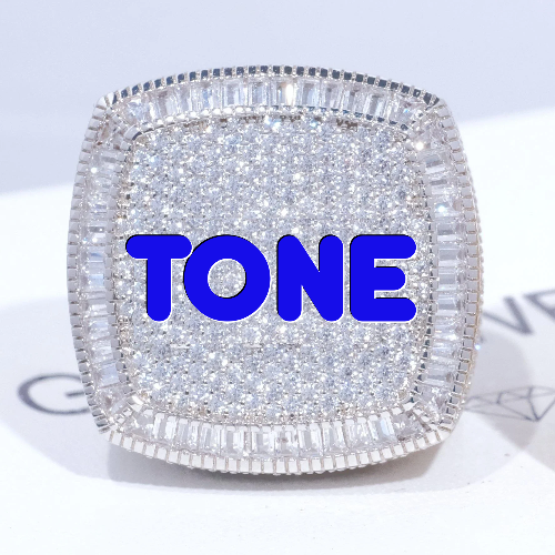 CUSTOM LETTER 3D ICED RING
