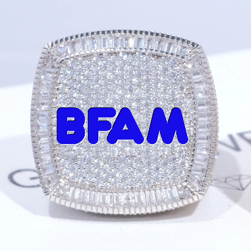 CUSTOM LETTER 3D ICED RING