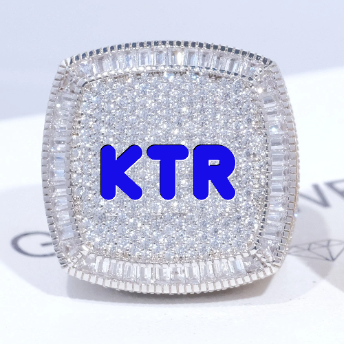 CUSTOM LETTER 3D ICED RING