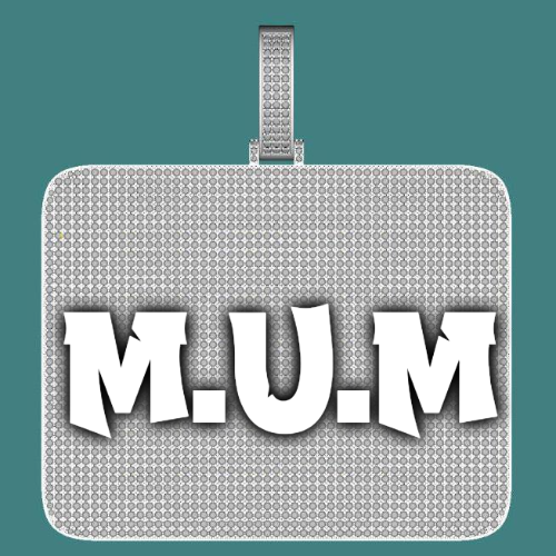 CUSTOM LETTER NECKLACE 3D BIG SQUARE