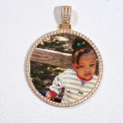 MEDIUM 3D CIRCLE CUSTOM PICTURE PENDANT