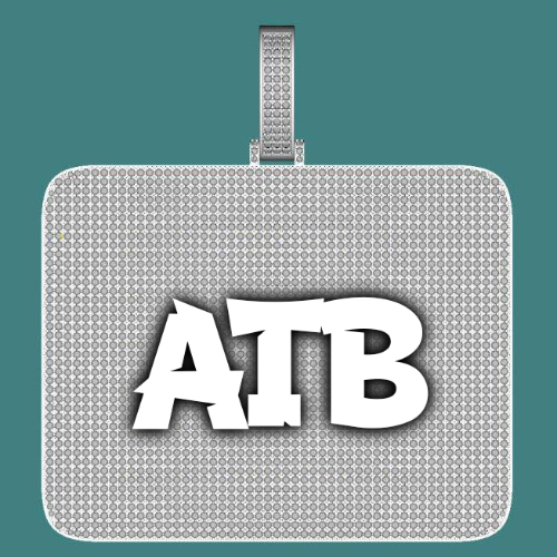 CUSTOM LETTER NECKLACE 3D BIG SQUARE