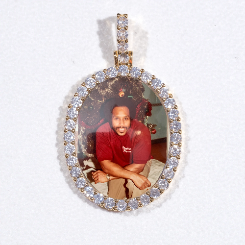3D Oval Custom Picture Pendant
