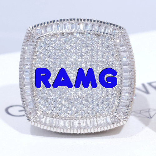 CUSTOM LETTER 3D ICED RING